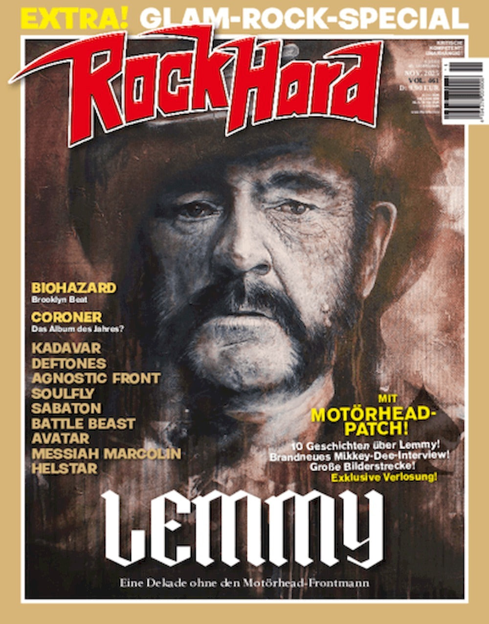 Rock Hard Magazin Deutschland 2025-11 Lemmy Kilmister #461 + Poster
