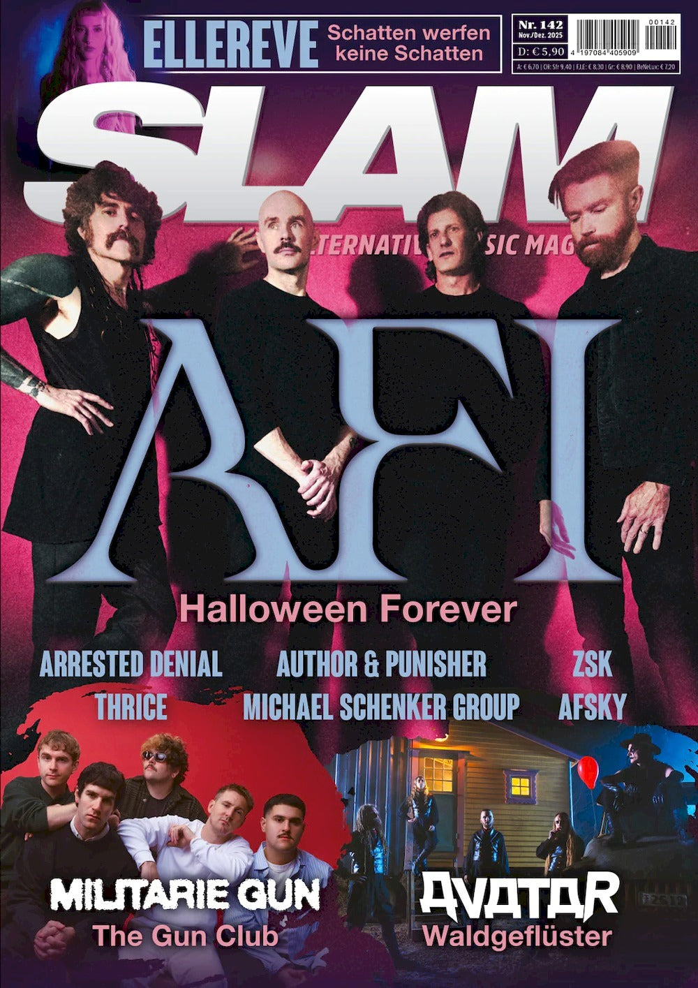 Slam Magazin Österreich 2025 #142 AFI Militarie Gun Avartar Michael Schenker Avatar