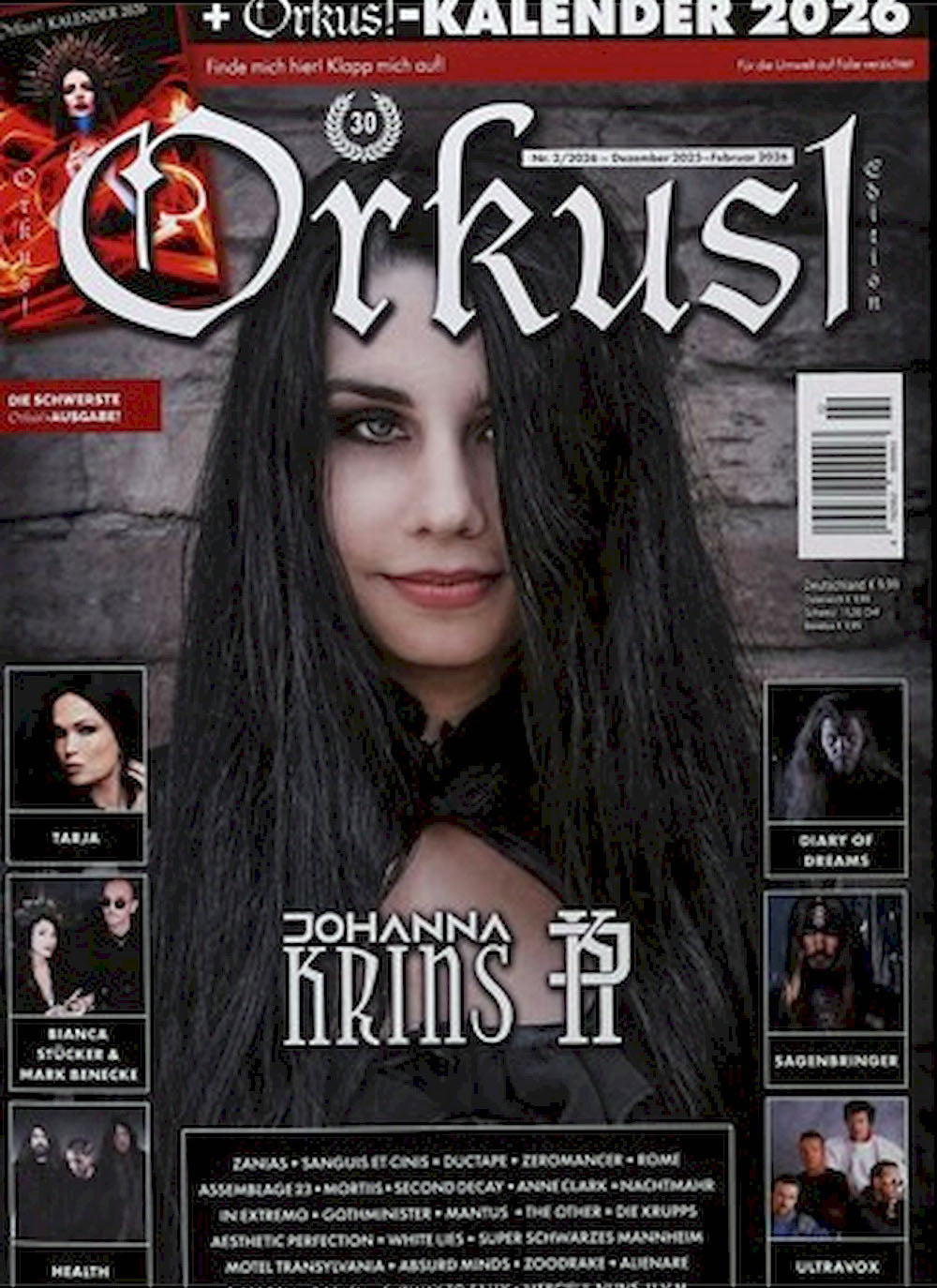 Orkus Magazin Deutschland 2025-11+12 Johanna Krins Tarja Diary Of Dreams