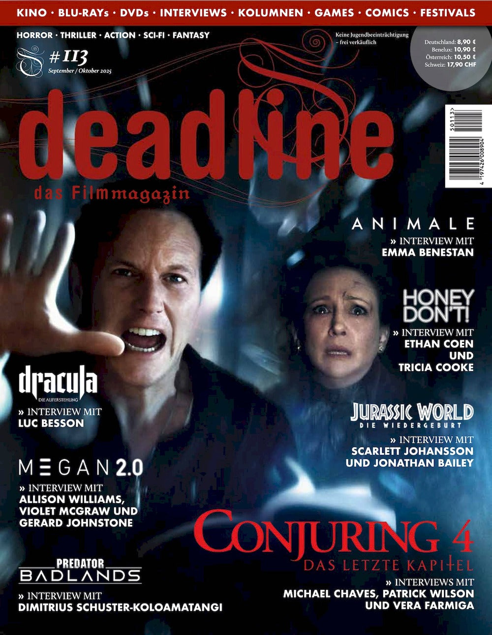 Deadline Magazin Deutschland 2025 #113 Patrick Wilson Vera Farmiga