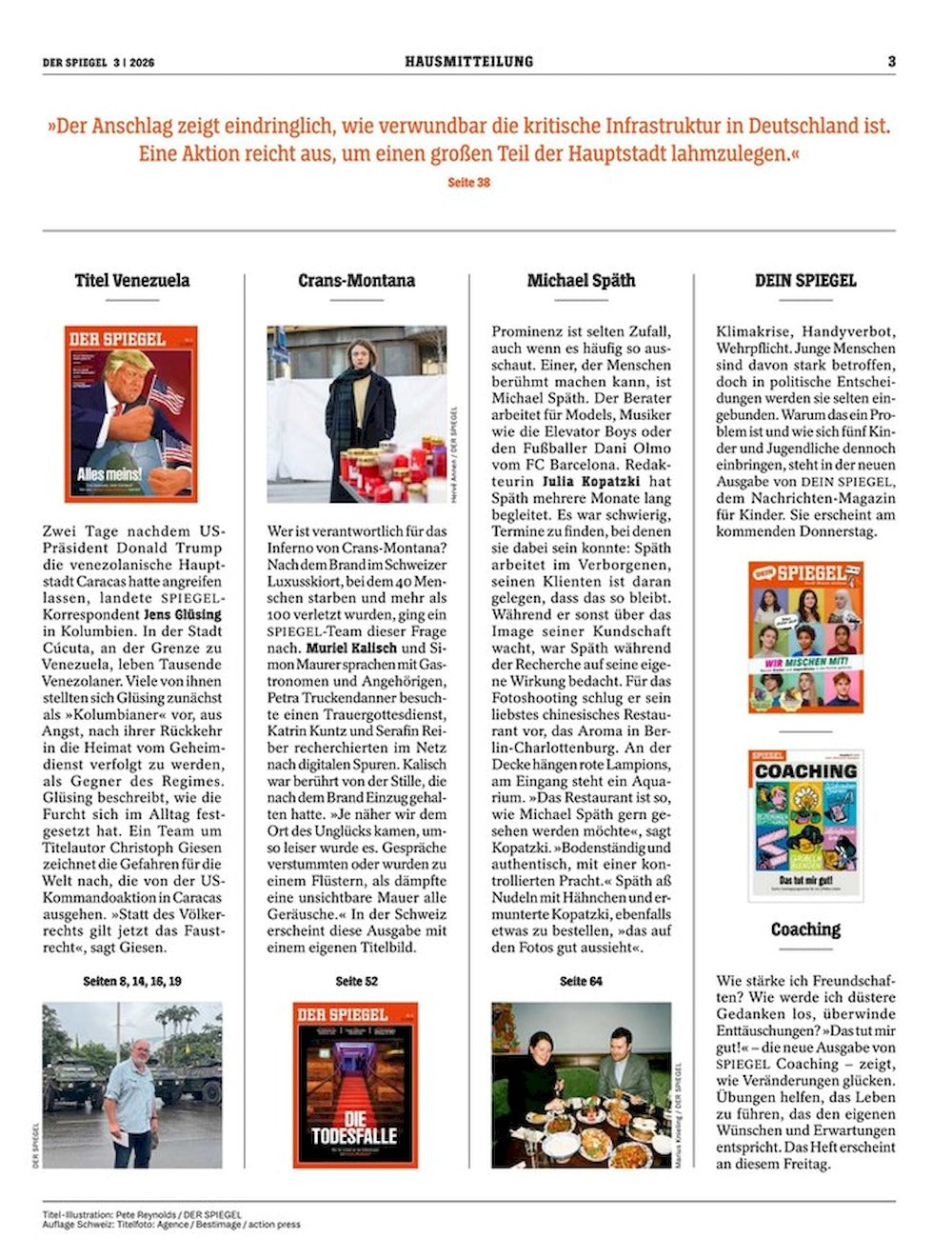Der Spiegel Magazin Deutschland 2026-03 Donald Trump Venezuela