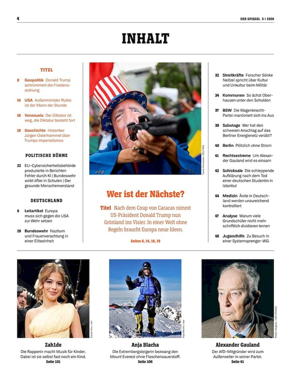 Der Spiegel Magazin Deutschland 2026-03 Donald Trump Venezuela