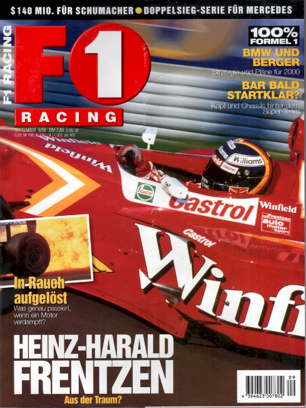 Formel 1 F1 Racing Magazin Deutschland 1998-09 Heinz Harald Frentzen Schumacher