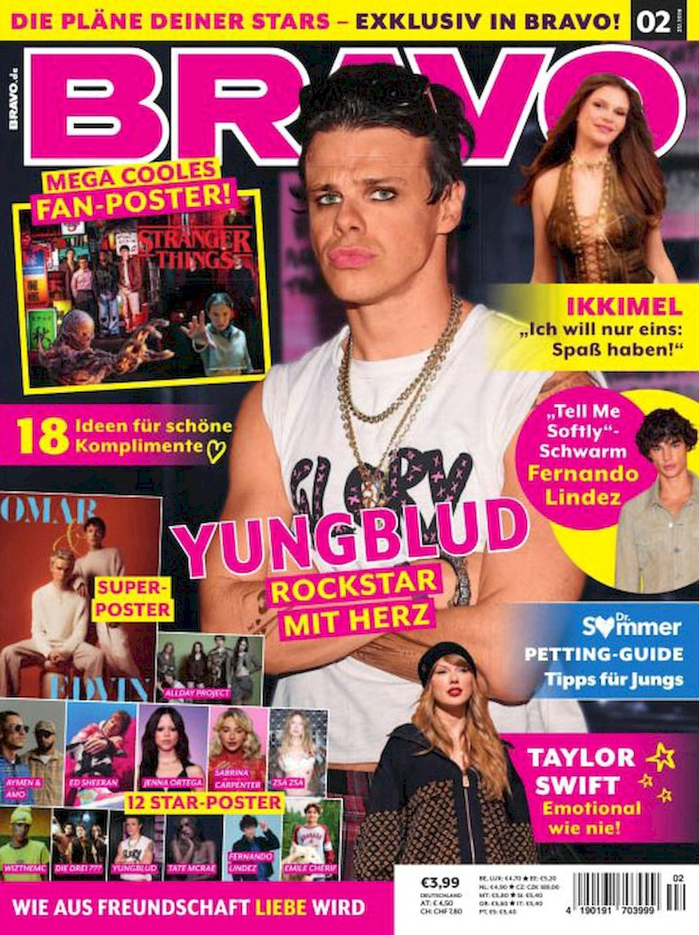 Bravo Magazin Deutschland 2026-02 Yungblud Edvin Ryding Omar Rudberg + Poster