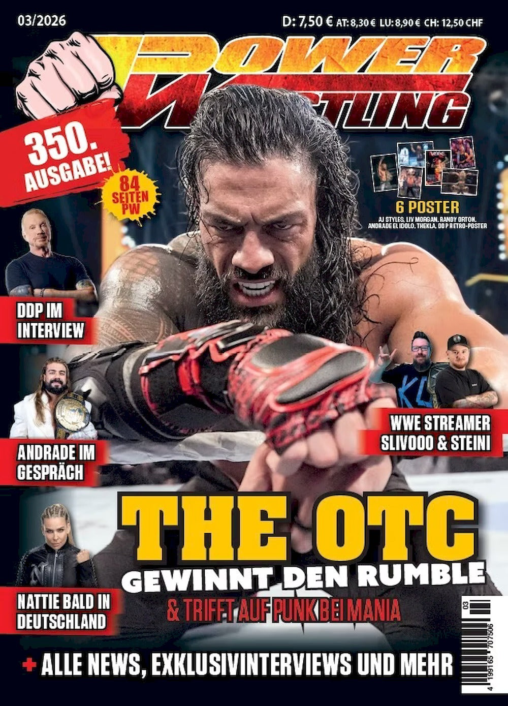 Power Wrestling Magazin Deutschland 2026-03 Chris Jericho Carmelo Hayes Nikkita Lyons + Poster