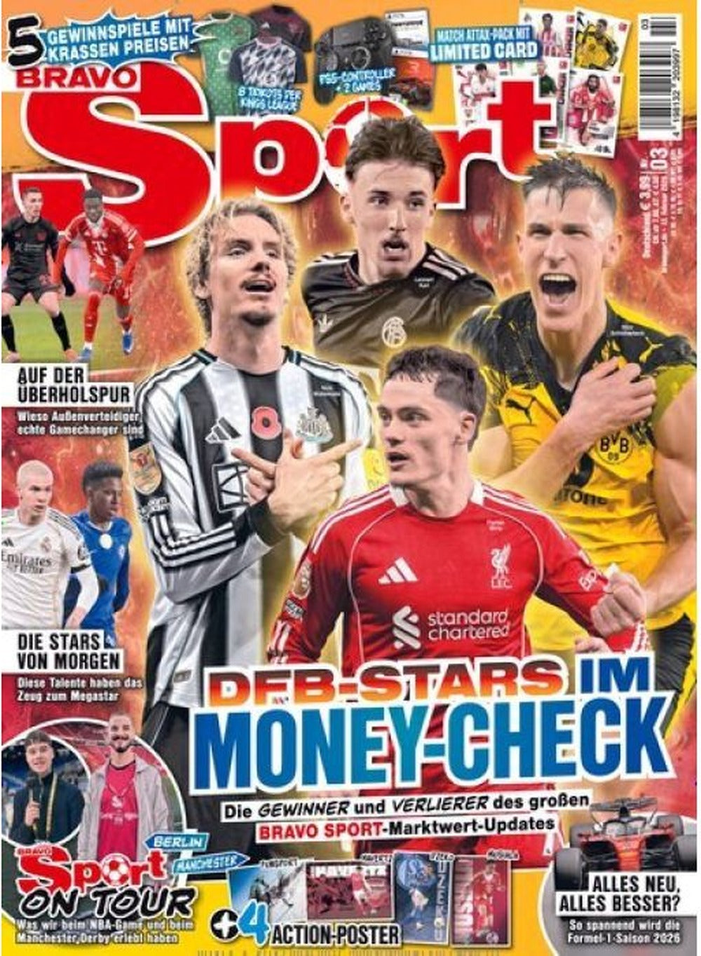 Bravo Sport Magazin Deutschland 2026-03 DFB-Stars Money-Check Action + Poster