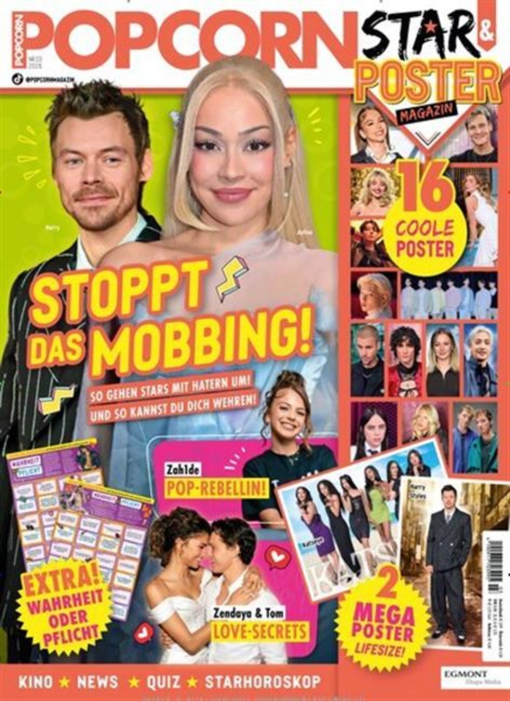 Popcorn Magazin Deutschland 2026-03 Harry Styles Ayliva Zendaya Billie Eilish Tom