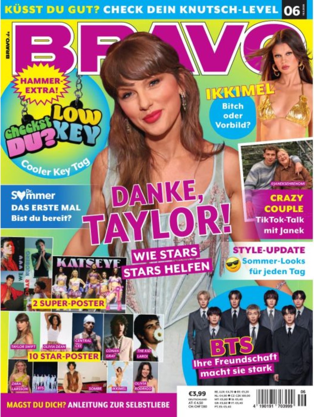 Bravo Magazin Deutschland 2026-06 Taylor Swift Ikkimel Olivia Dean Central Cee Conan Gray