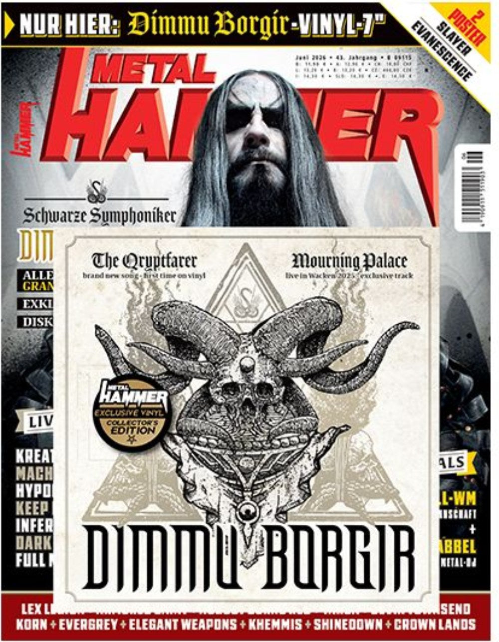 Metal Hammer Magazin Deutschland 2026-06 Dimmu Borgir Korn Evergrey Elegant Weapons Khemmis + Vinyl