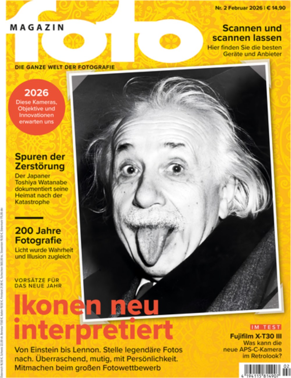 Foto Magazin Deutschland 2026-02 Albert Einstein John Lennon Toshiya Watanabe