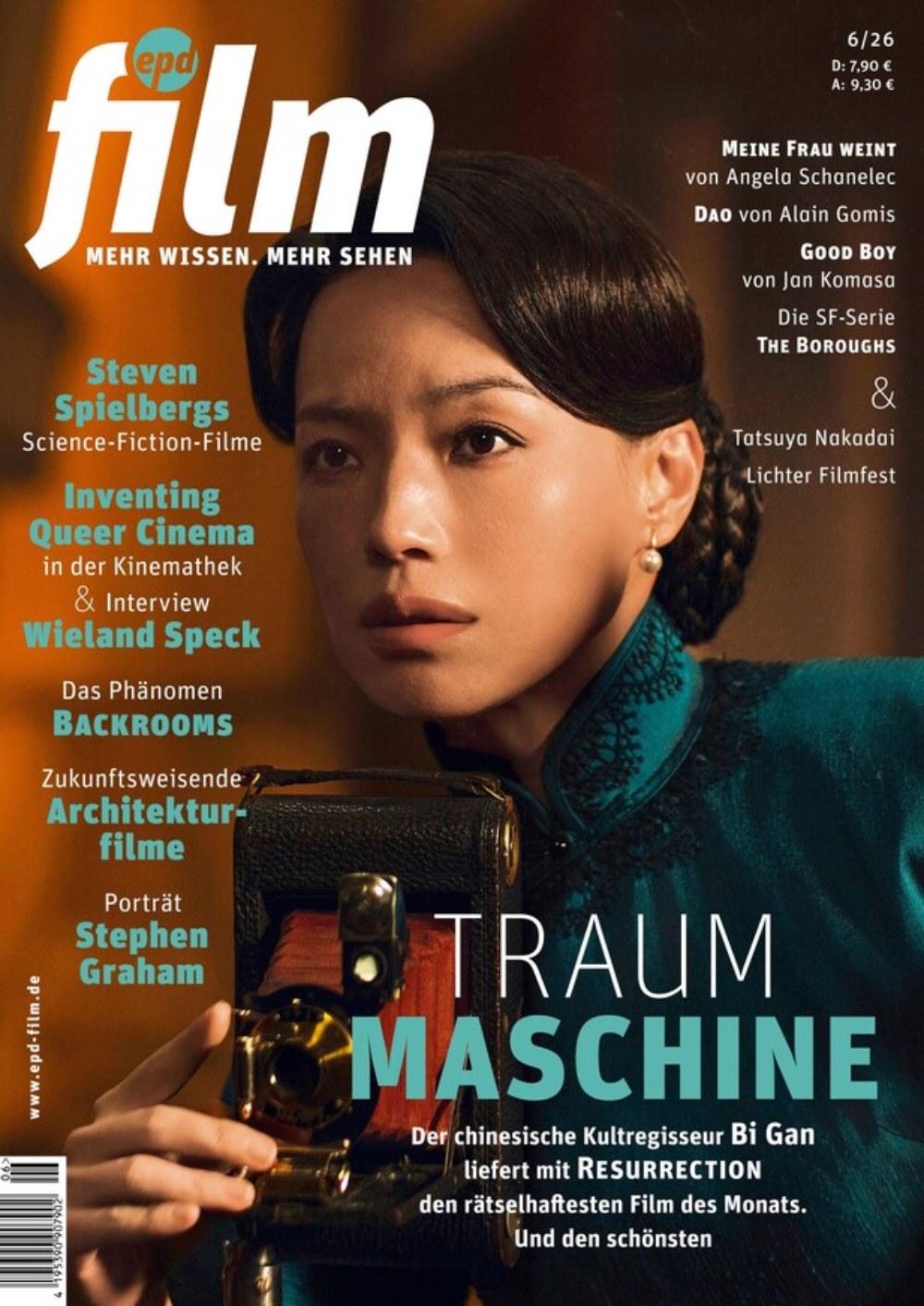 EPD Film Magazin Deutschland 2026-06 Lin Li-hui Shu Qi Bi Gan Steven Spielberg Wieland Speck