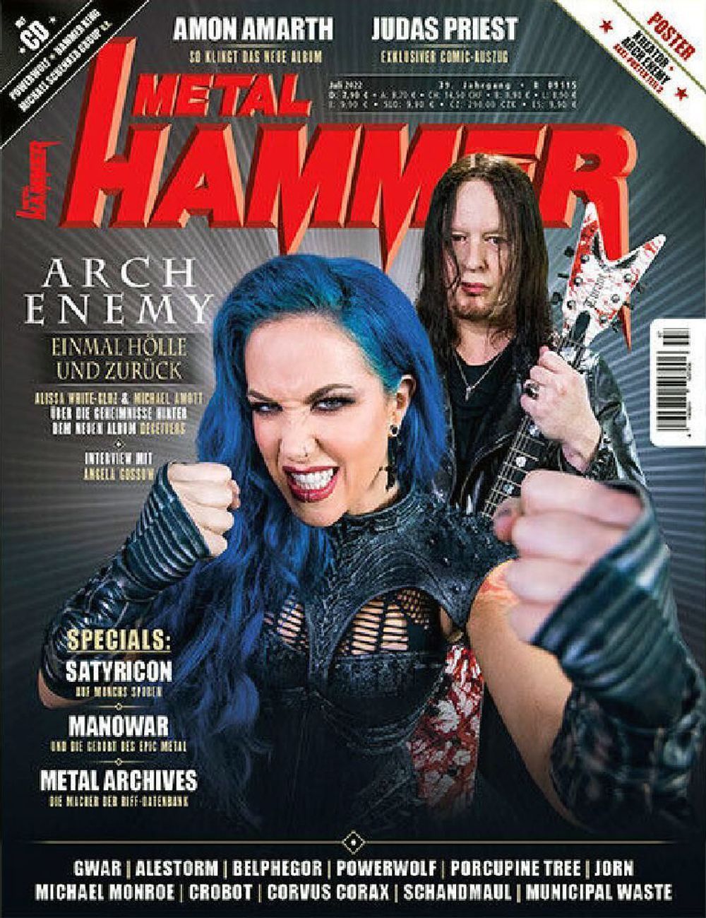 Metal Hammer Magazin Deutschland 2022-07 Arch Enemy + Poster