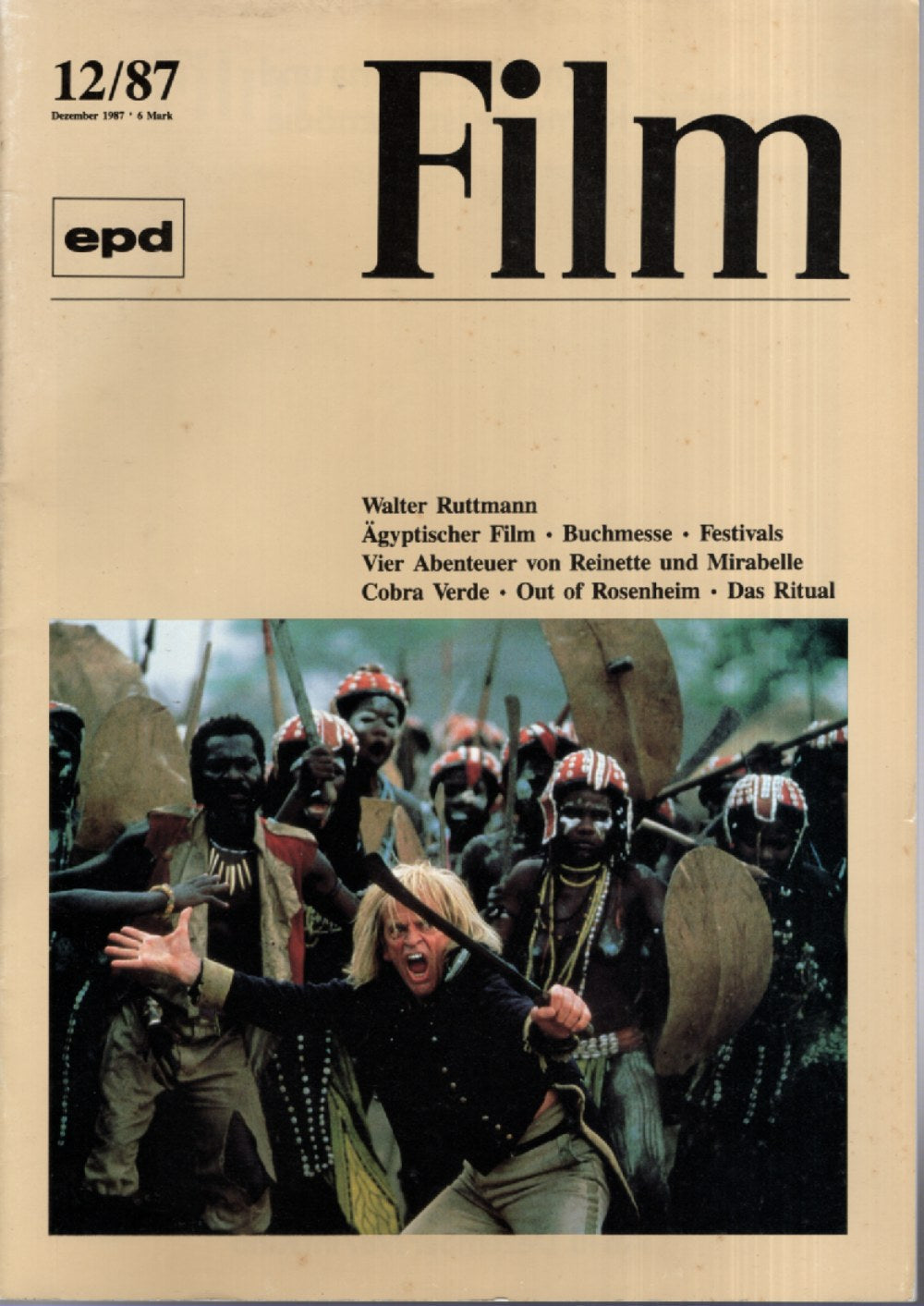 EPD Film Magazin Deutschland 1987-12 Klaus Kinski Walter Ruttmann