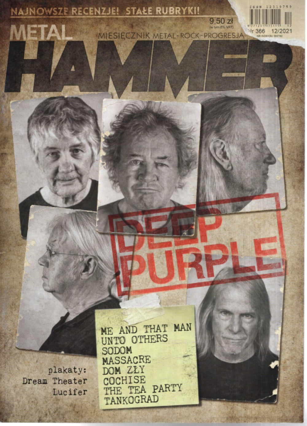 Metal Hammer Magazin Polen 2021-12 Deep Purple Dream Theater Lucifer #366