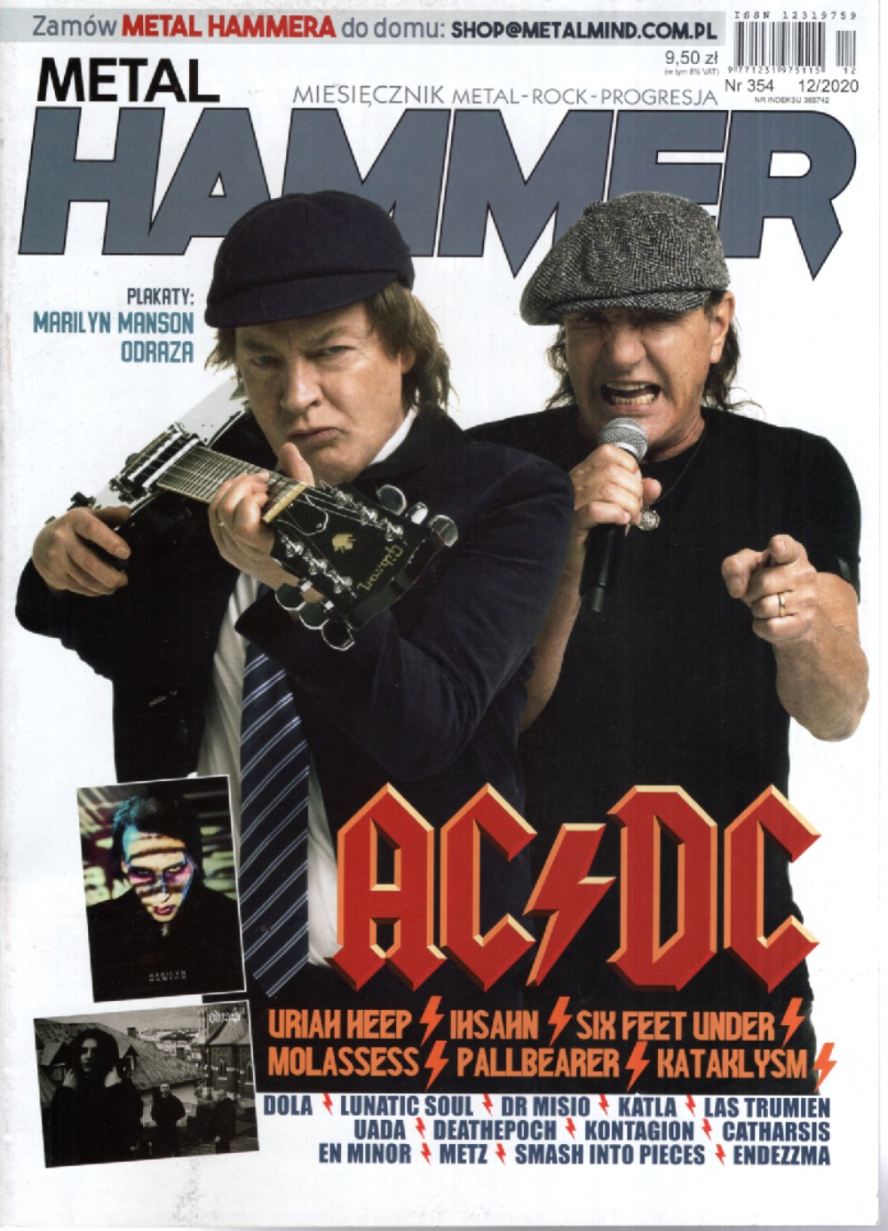 Metal Hammer Magazin Polen 2020-12 AC/DC Marilyn Manson Angus Young Uriah Heep Ihsahn #354