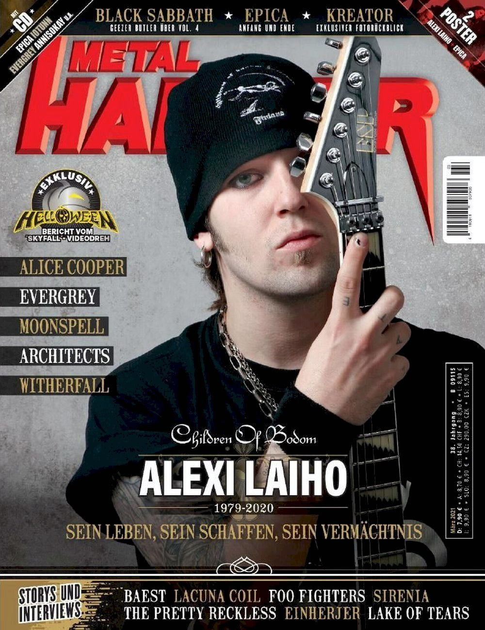 Metal Hammer Magazin Deutschland 2021-03 Alexi Laiho Epica + CD + Poster