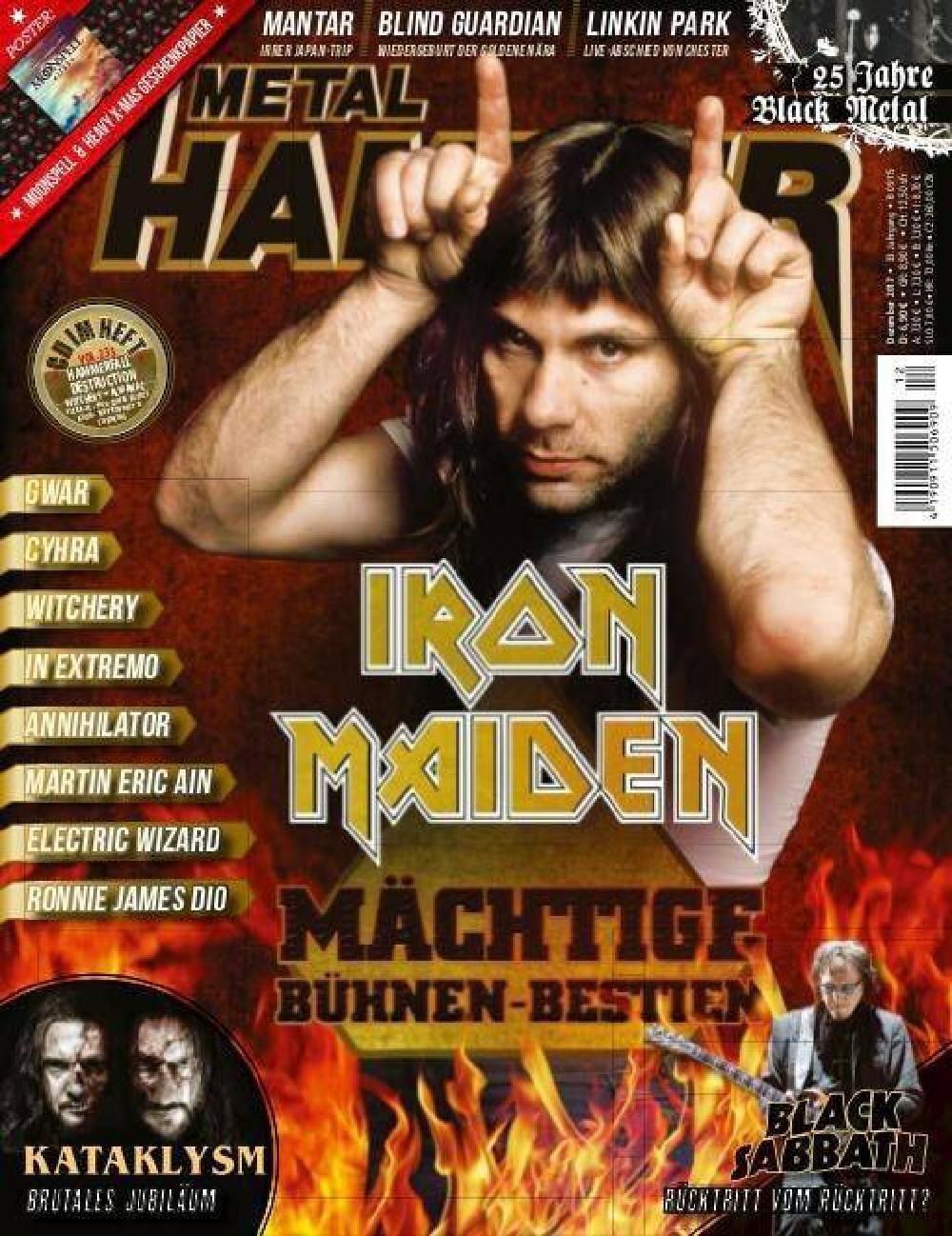 Metal Hammer Magazin Deutschland 2017-12 Iron Maiden + Poster