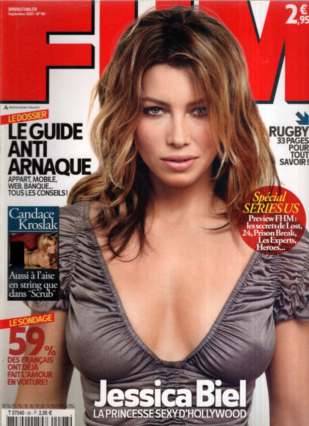 FHM Magazin Frankreich 2007-09 Jessica Biel Candace Kroslak