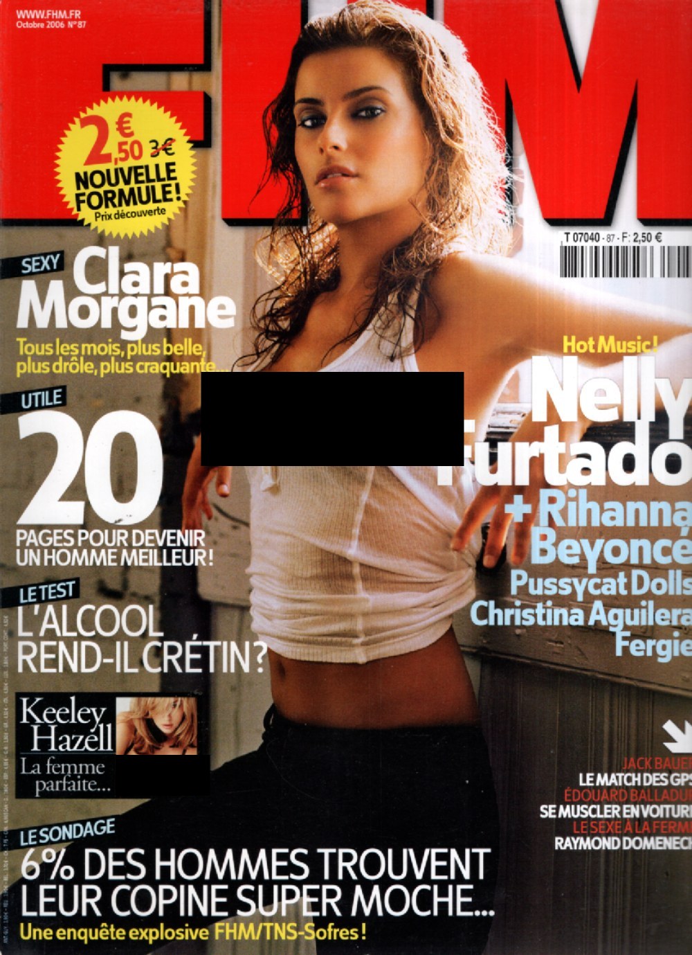 FHM Magazin Frankreich 2006-10 Nelly Furtado Clara Morgane Rihanna Beyoncé Christina Aguilera #87