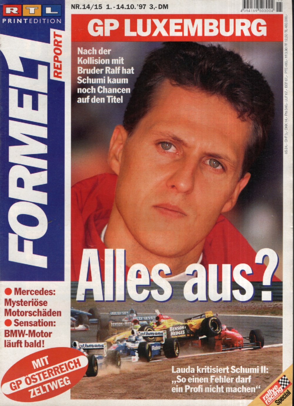 Formel 1 Report Magazin Deutschland 1997-14 Michael Schumacher Ralf Schumacher