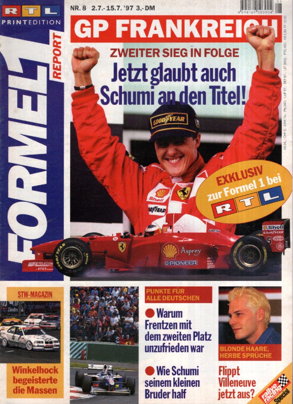 Formel 1 Report Magazin Deutschland 1997 #8 Michael Schumacher Villeneuve