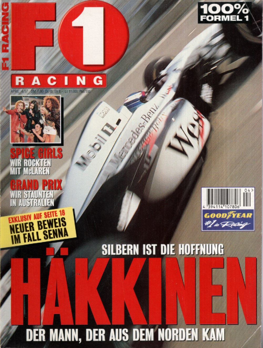 Formel 1 F1 Racing Magazin Deutschland 1997-04 Mika Häkkinen Spice Girls