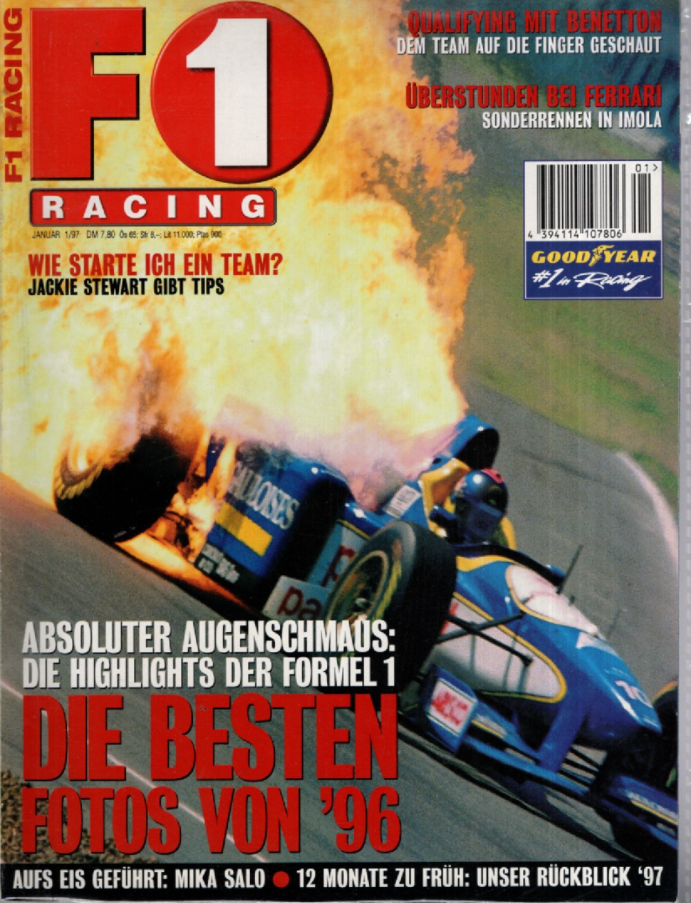 Formel 1 F1 Racing Magazin Deutschland 1997-01 Jackie Stewart Mika Salo