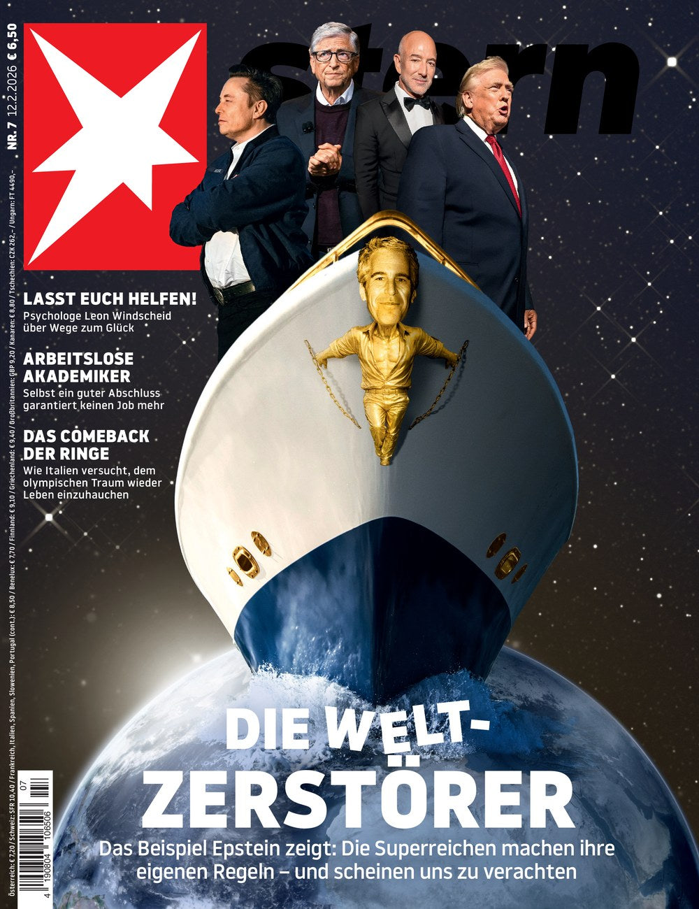 Stern Magazin Deutschland 2026-07 Elon Musk Bill Gates Jeff Bezos Donald Trump Jeffrey Epstein
