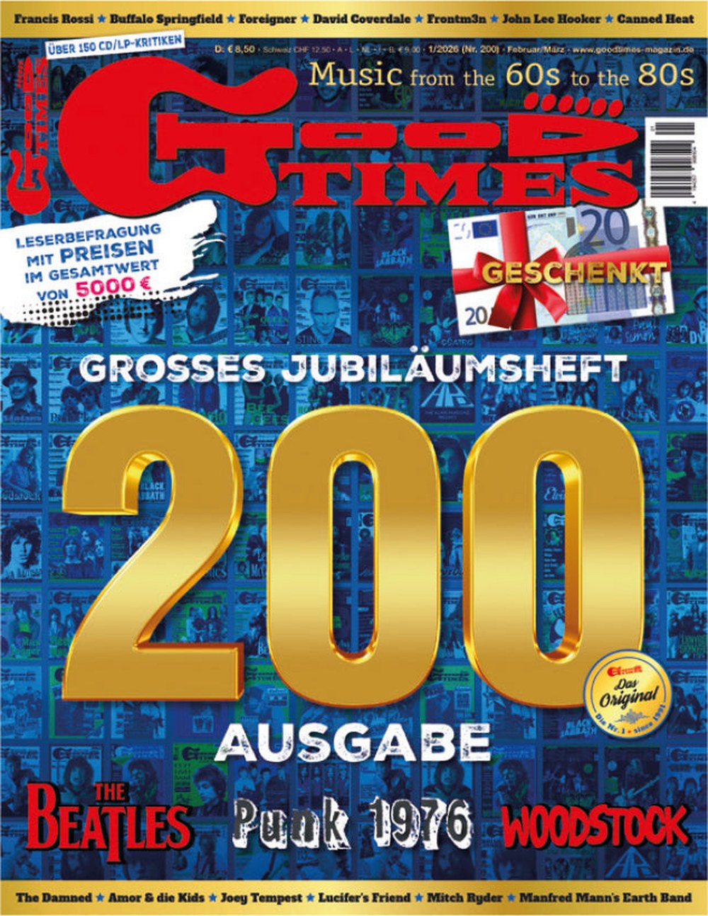 Good Times Magazin Deutschland 2026-01 Francis Rossi Buffalo Springfield David Coverdale John Lee Hooker Foreigner