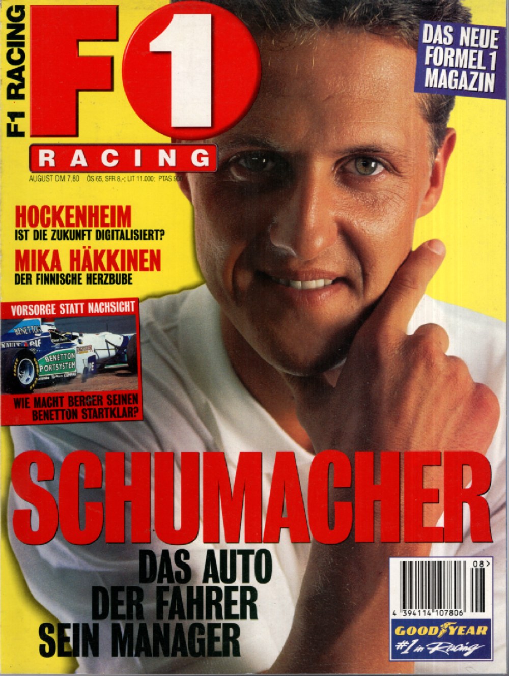 Formel 1 F1 Racing Magazin Deutschland 1996-08 Michael Schumacher
