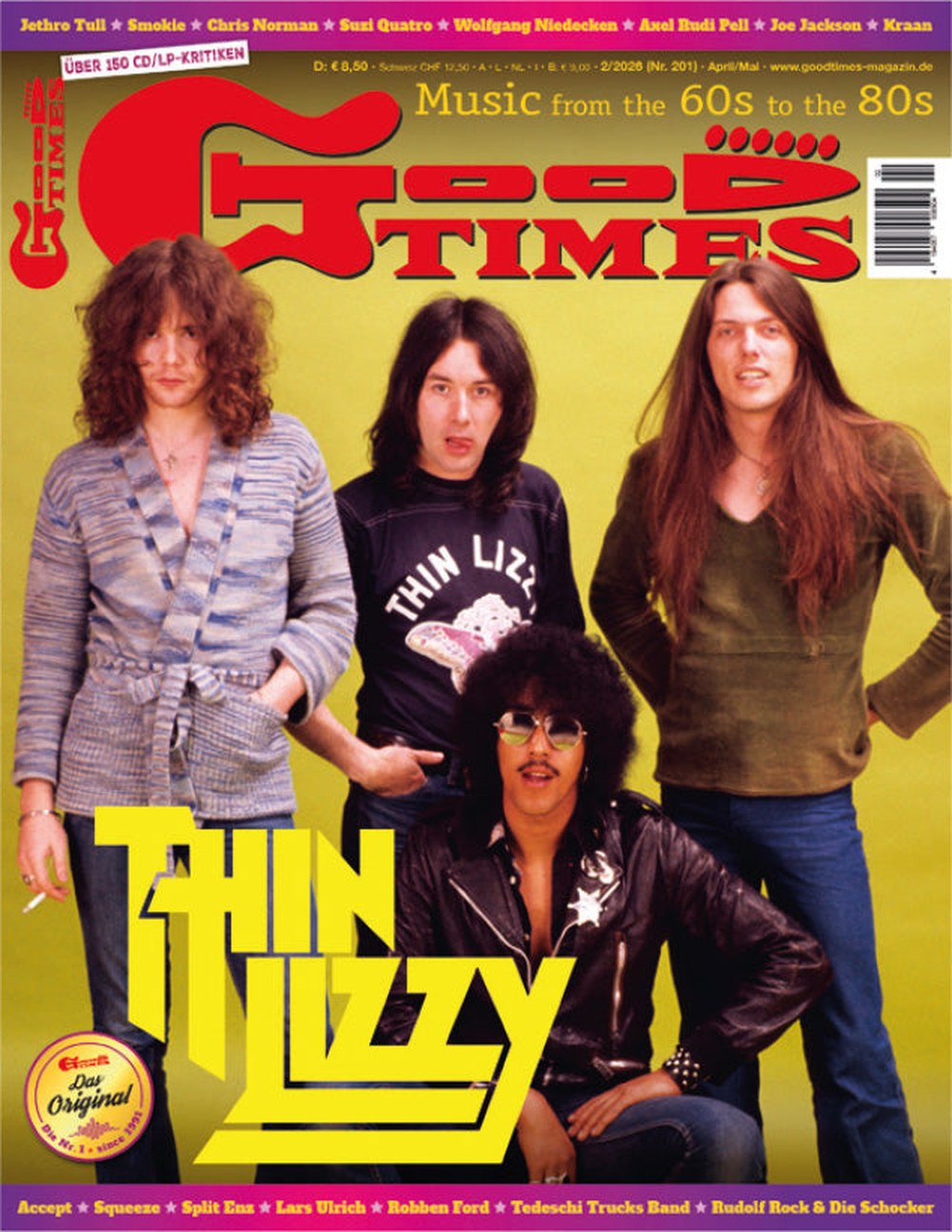 Good Times Magazin Deutschland 2026-02 Thin Lizzy Jethro Tull Smokie Chris Norman Suzi Quatro