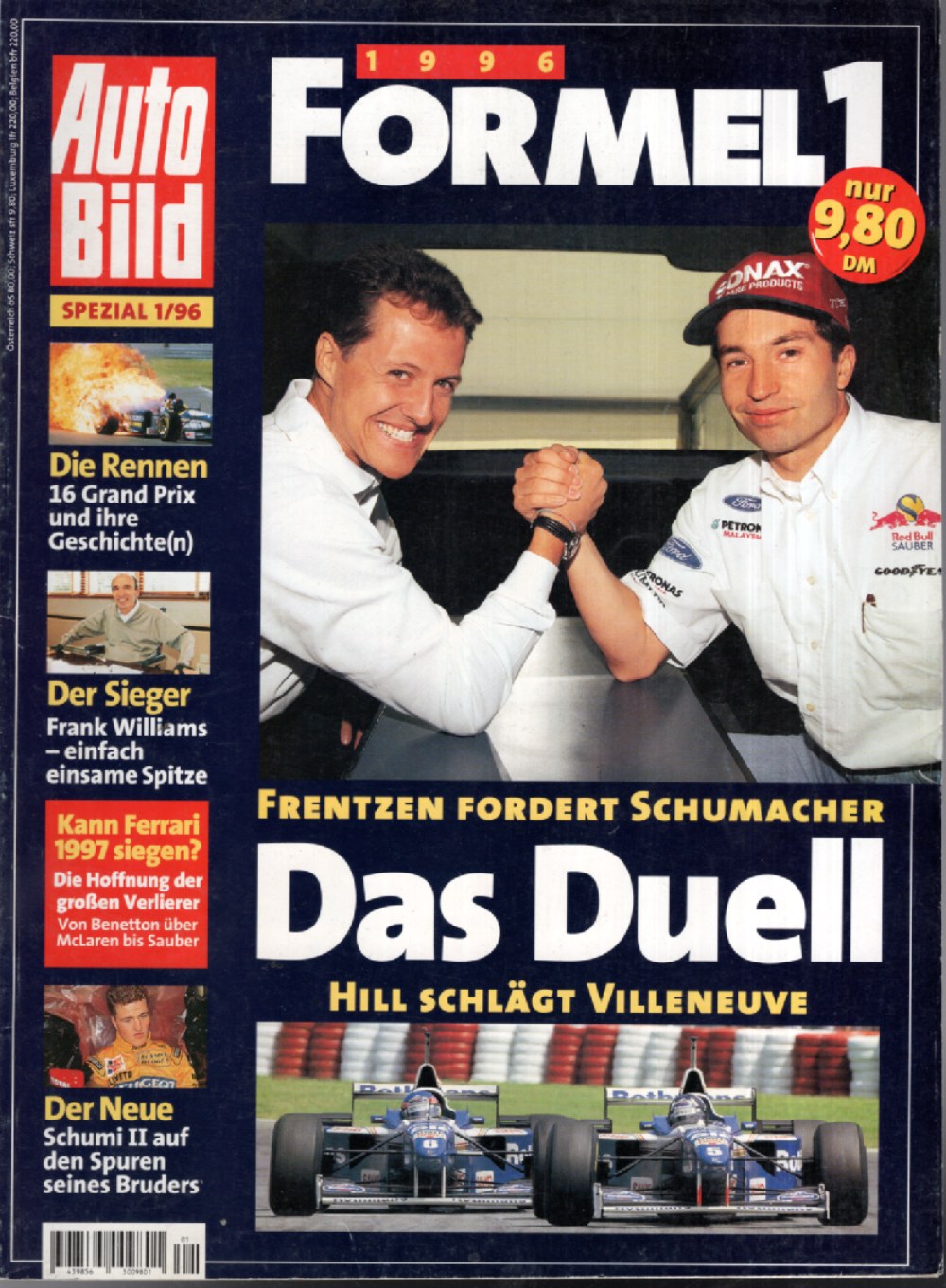 Auto Bild Spezial Magazin Deutschland 1996 #1 Michael Schumacher Frank Williams Giancarlo Fisichella Ferrari Benetton