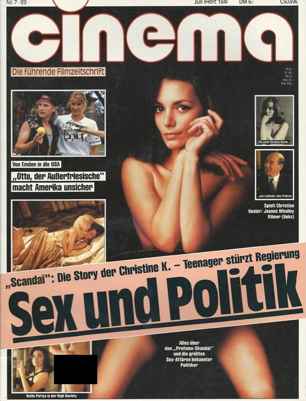 Cinema Magazin Deutschland 1989-07 Joanne Whalley Otto Waalkes Christine Keeler John Profumo