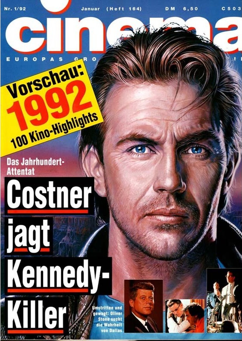 Cinema Magazin Deutschland 1992-01 Kevin Costner Oliver Stone John F. Kennedy