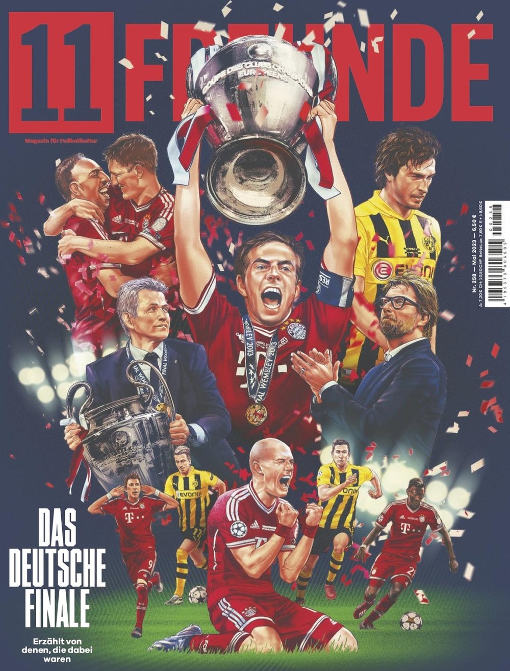11 Freunde Magazin Deutschland 2023-258 Philipp Lahm Jupp Heynckes Jürgen Klopp Arjen Robben Bastian Schweinsteiger