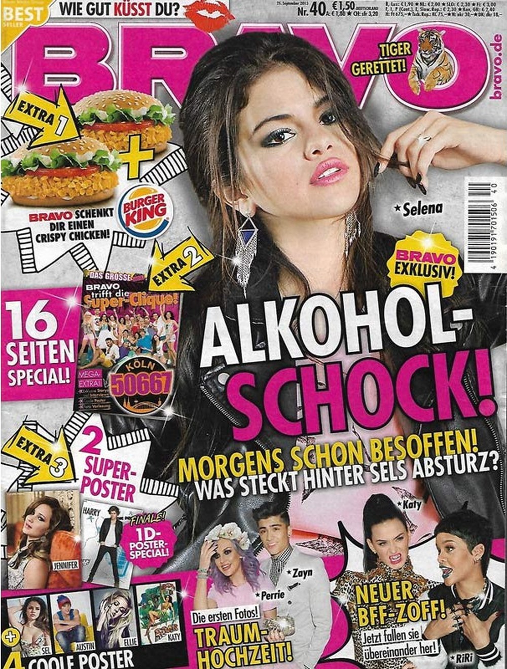 Bravo Magazin Deutschland 2013-40 Selena Gomez Katy Perry Perrie Edwards Zayn Malik Rihanna