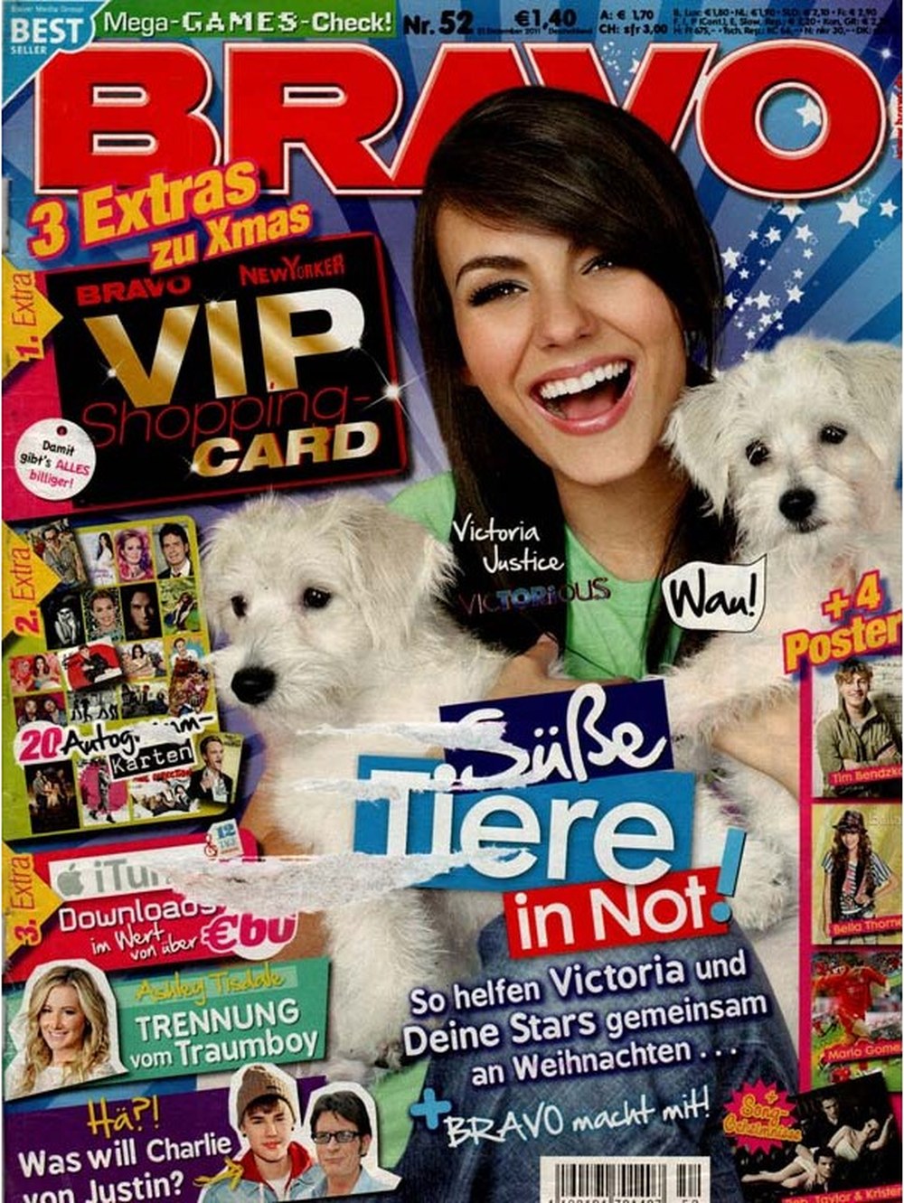 Bravo Magazin Deutschland 2011-52 Victoria Justice Ashley Tisdale Tim Bendzko Mario Gomez