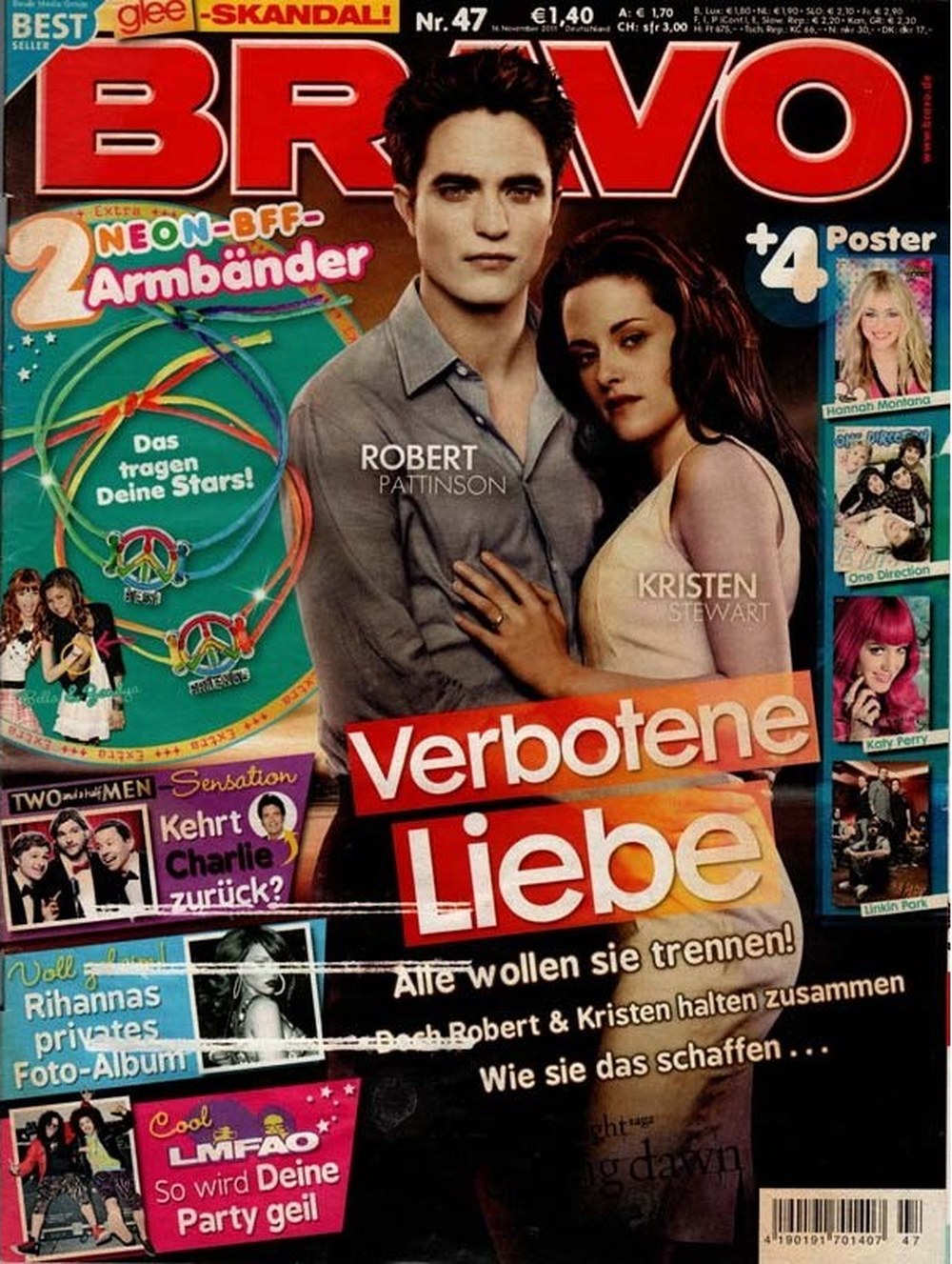 Bravo Magazin Deutschland 2011-47 Robert Pattinson Kristen Stewart Rihanna Katy Perry Charlie Sheen