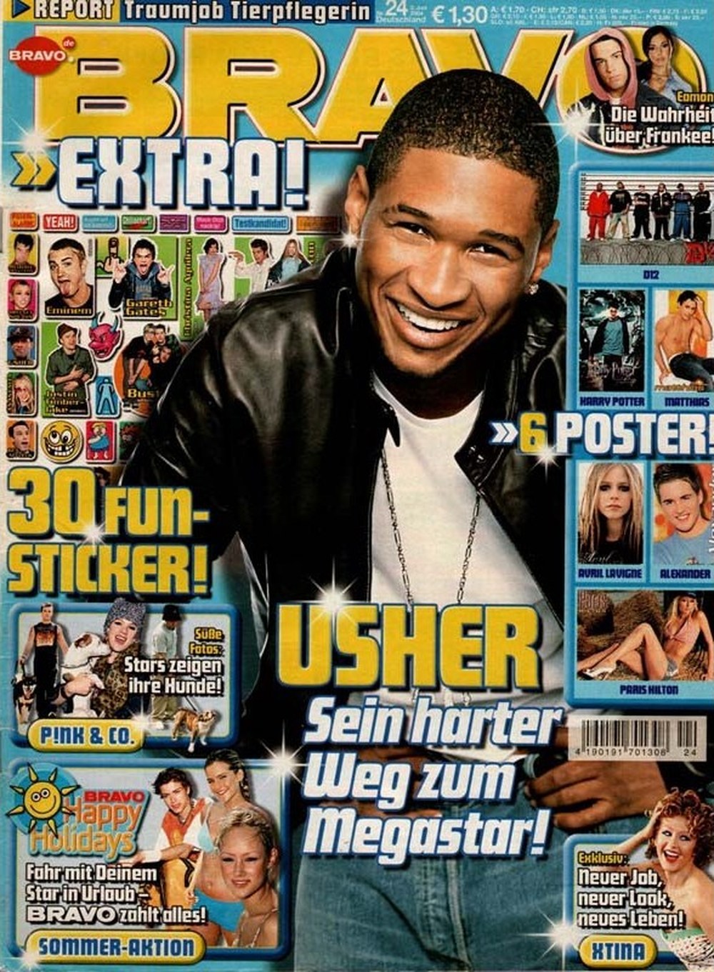 Bravo Magazin Deutschland 2004-24 Usher Avril Lavigne Paris Hilton Christina Aguilera Gareth Gates