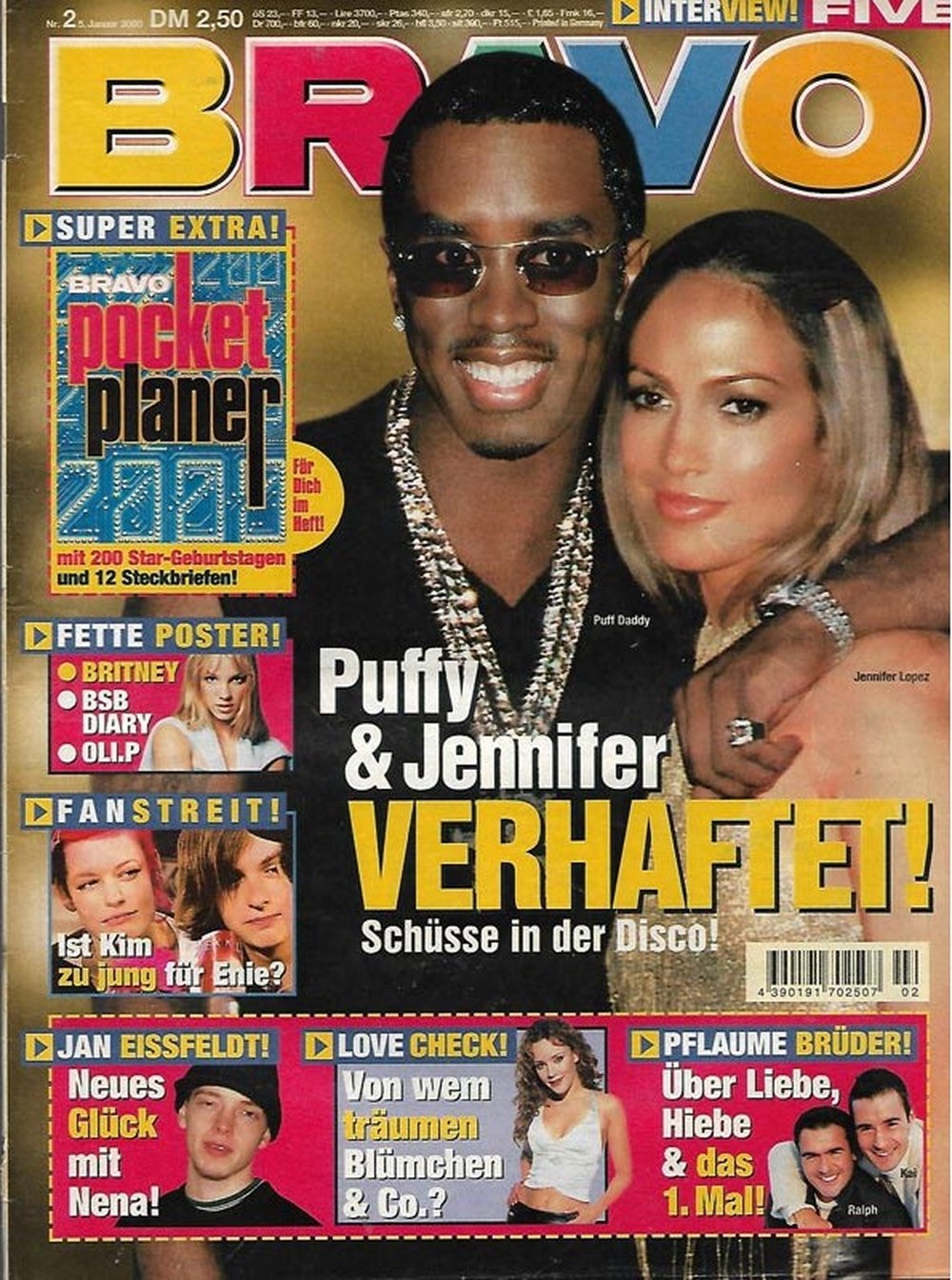 Bravo Magazin Deutschland 2000-02 Sean Combs Jennifer Lopez Britney Spears Jan Eissfeldt Nena