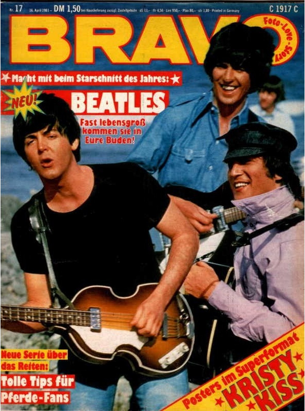 Bravo Magazin Deutschland 1981-17 The Beatles Paul McCartney John Lennon George Harrison Kristy McNichol