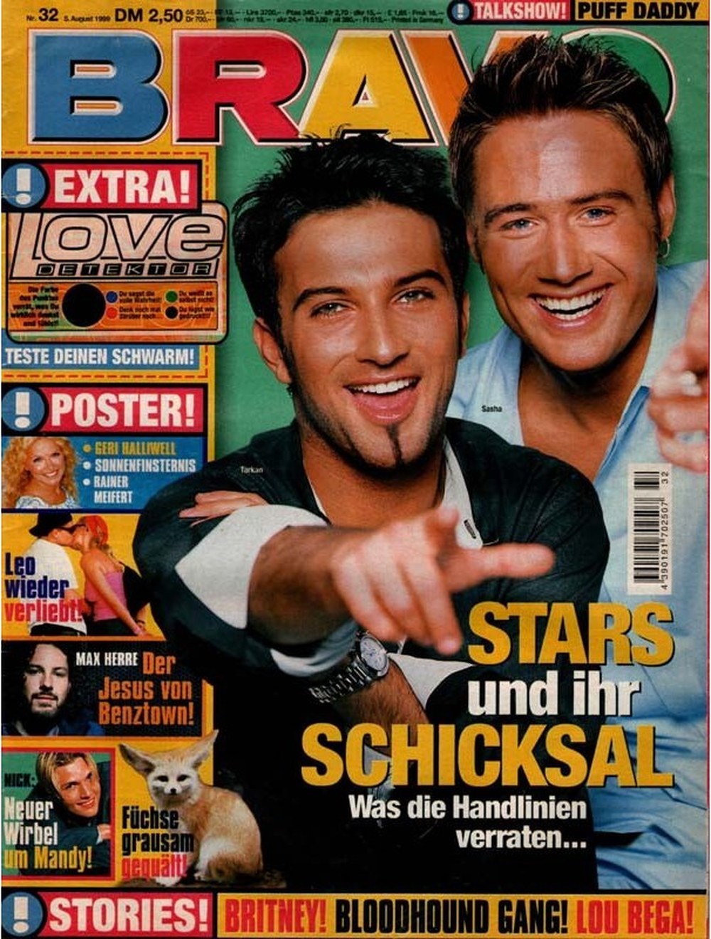 Bravo Magazin Deutschland 1999-32 Tarkan Sasha Geri Halliwell Leonardo DiCaprio Max Herre