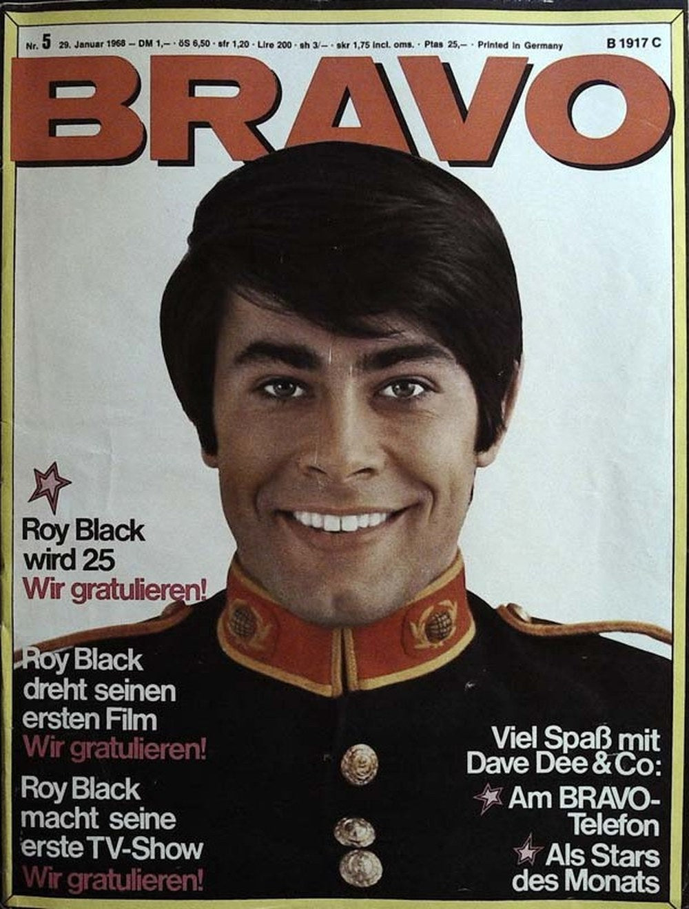Bravo Magazin Deutschland 1968-05 Roy Black Dave Dee Dave Dee, Dozy, Beaky, Mick & Tich