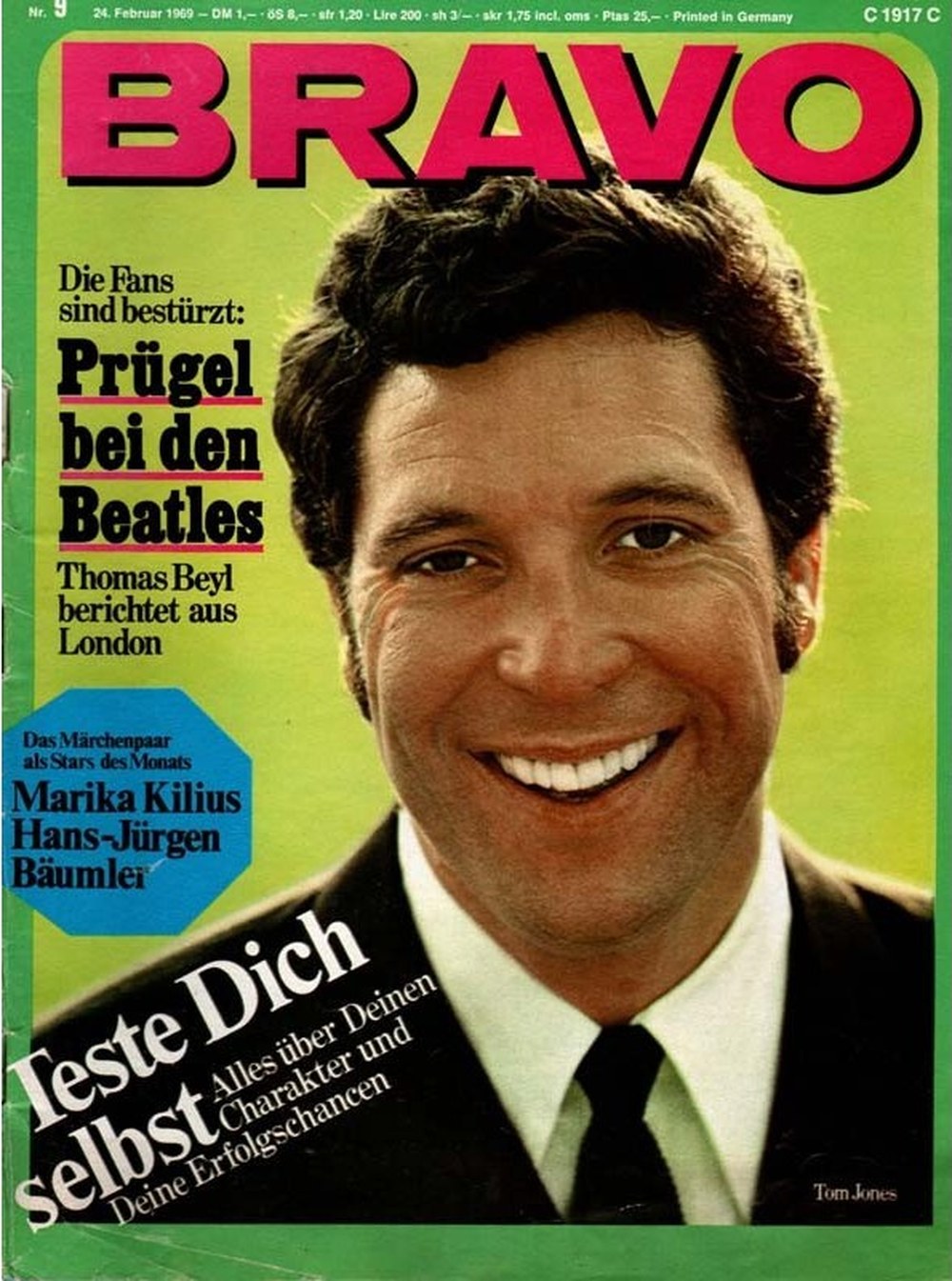 Bravo Magazin Deutschland 1969-09 Tom Jones Marika Kilius Hans-Jürgen Bäumler Thomas Beyl The Beatles