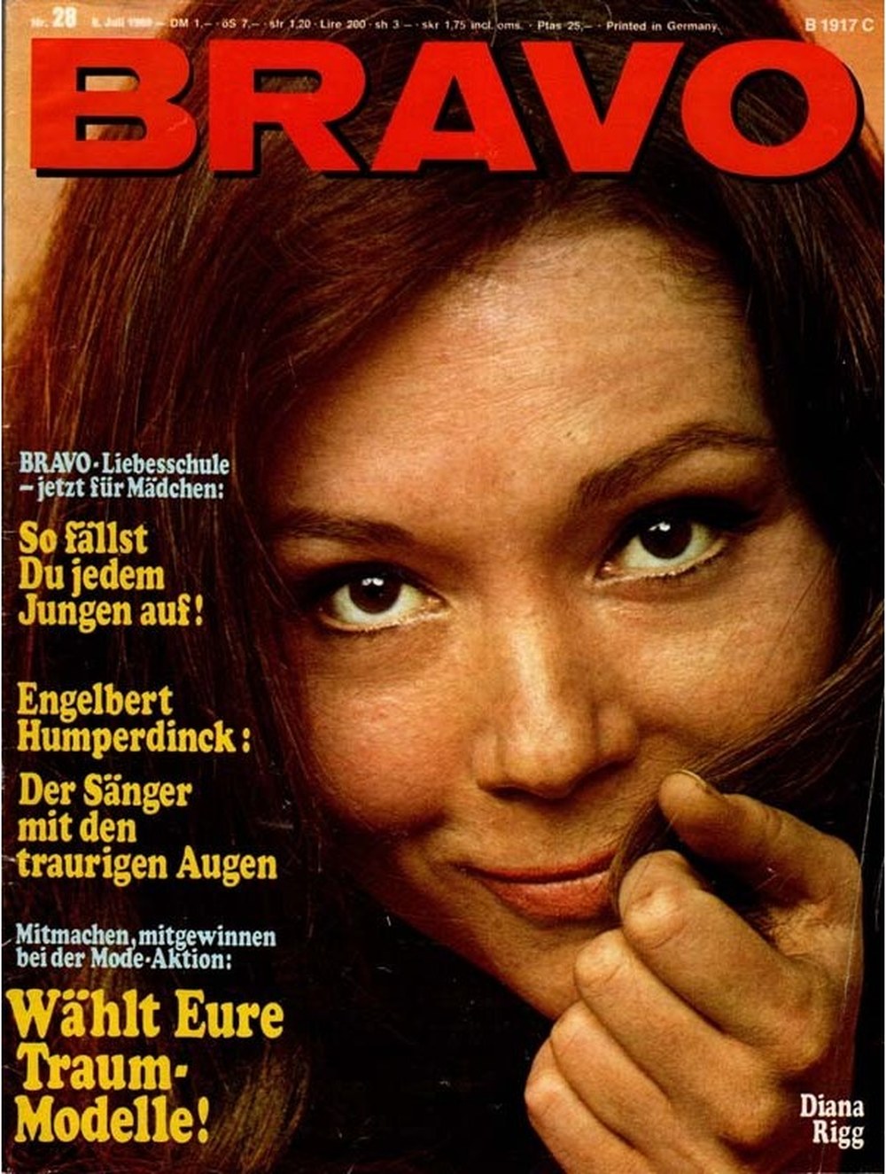 Bravo Magazin Deutschland 1968-28 Diana Rigg Engelbert Humperdinck
