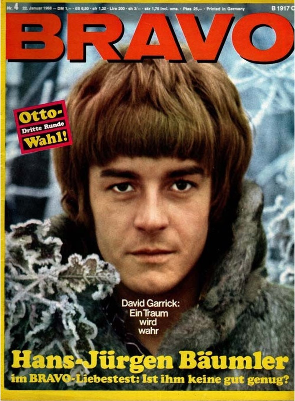 Bravo Magazin Deutschland 1968-04 David Garrick Hans-Jürgen Bäumler
