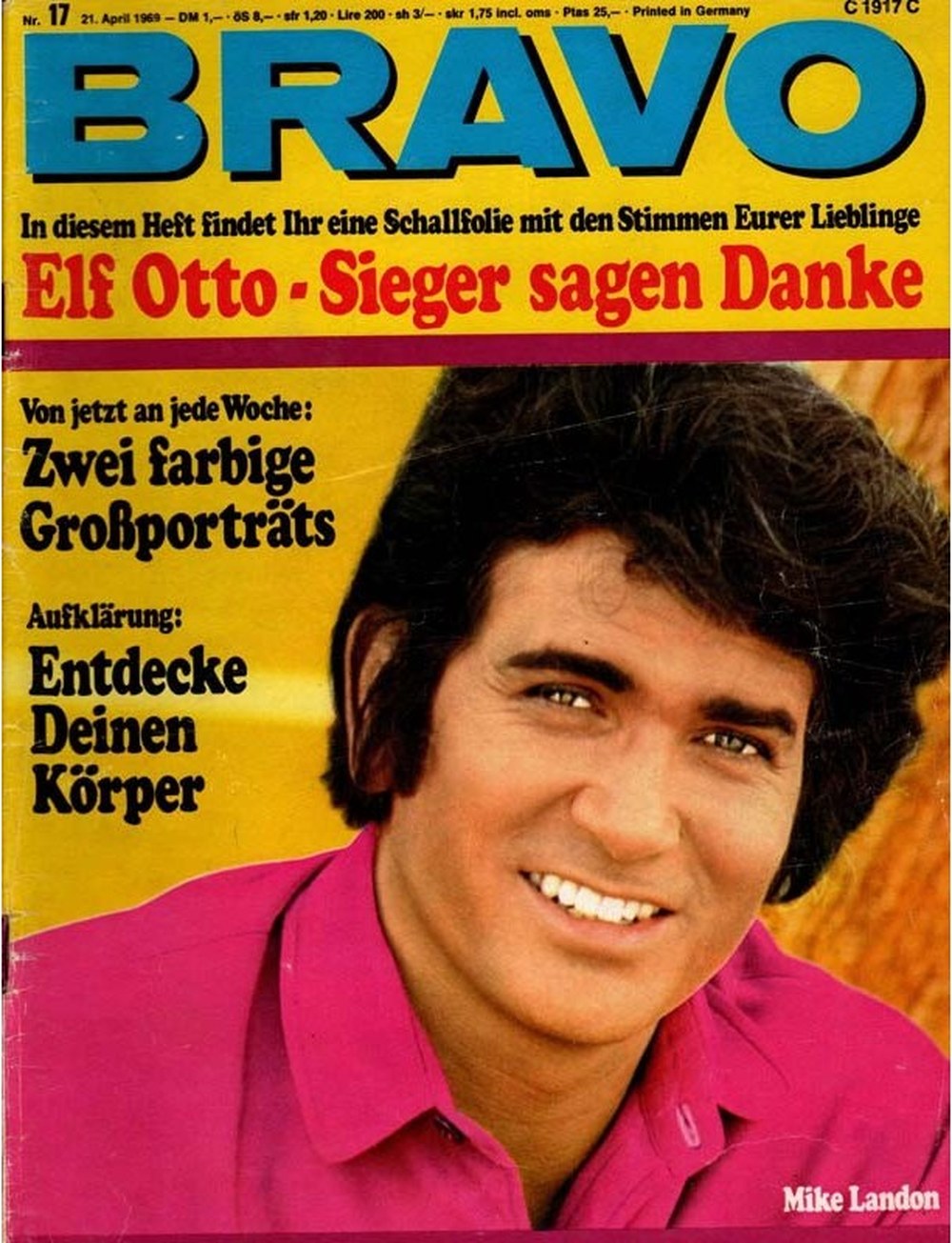 Bravo Magazin Deutschland 1969-17 Michael Landon