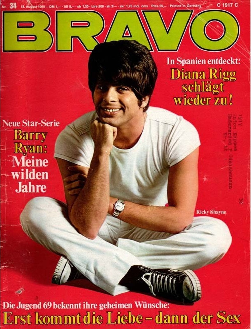 Bravo Magazin Deutschland 1969-34 Ricky Shayne Barry Ryan Diana Rigg