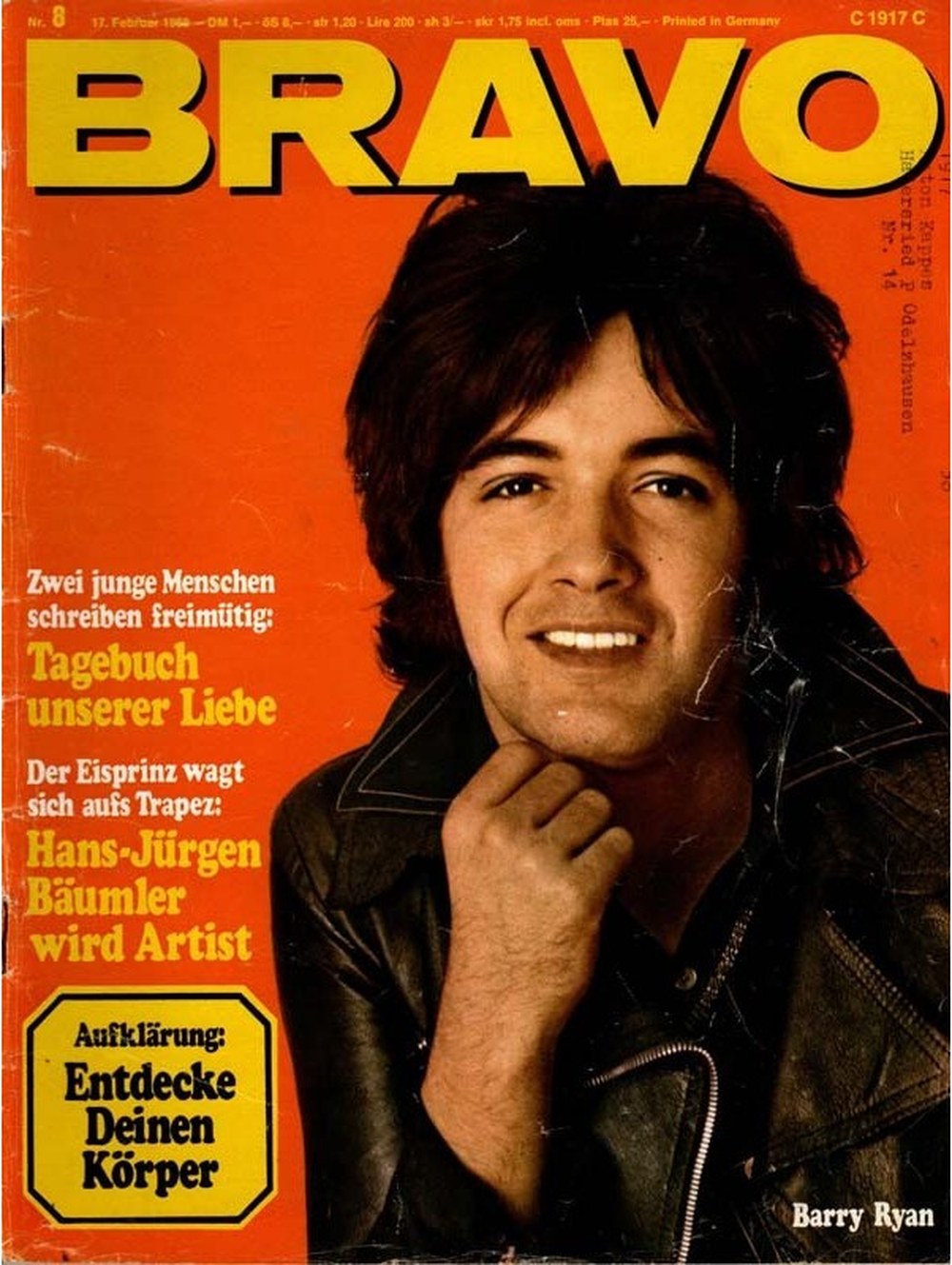 Bravo Magazin Deutschland 1969-08 Barry Ryan Hans-Jürgen Bäumler