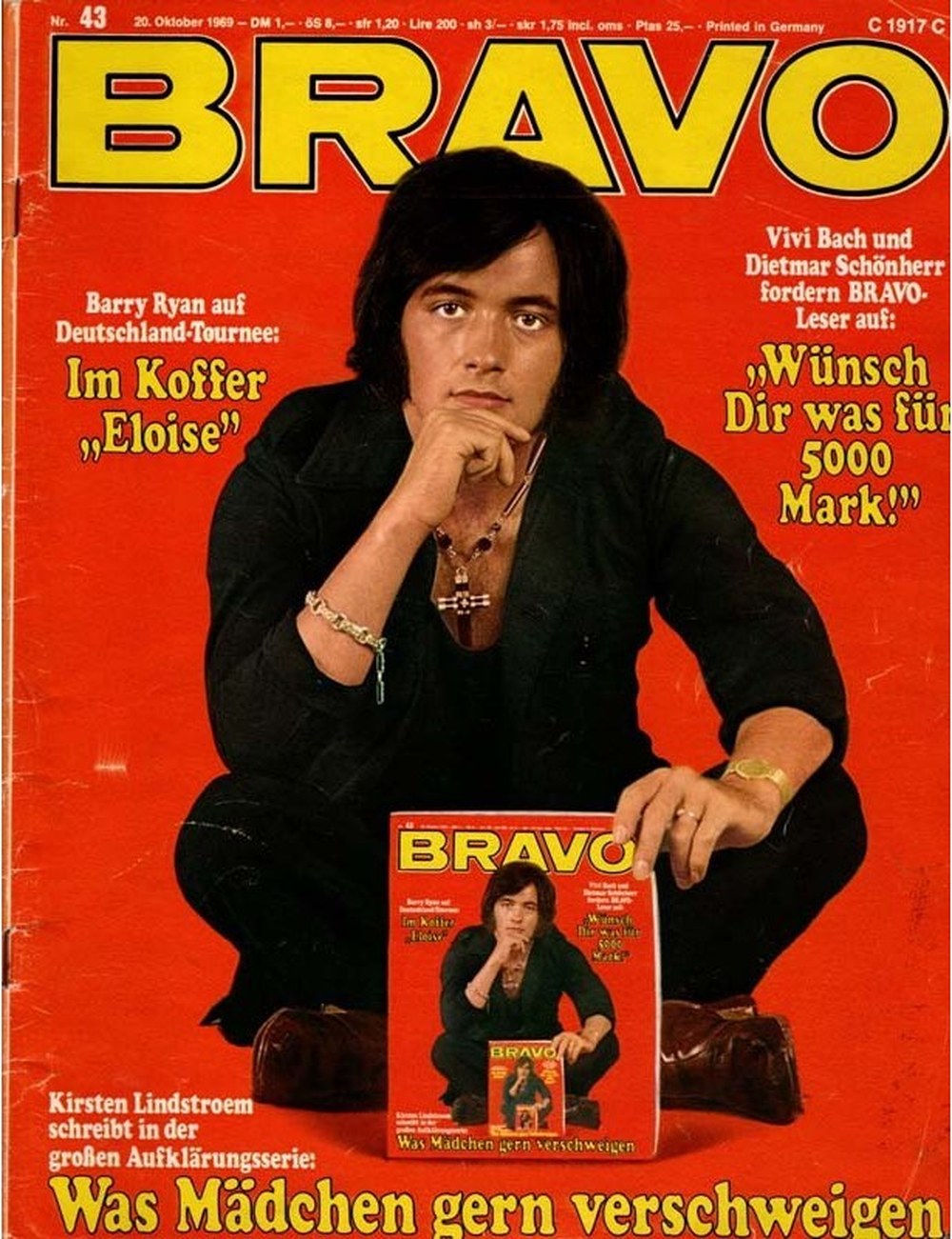 Bravo Magazin Deutschland 1969-43 Barry Ryan Kirsten Lindstroem Vivi Bach Dietmar Schönherr